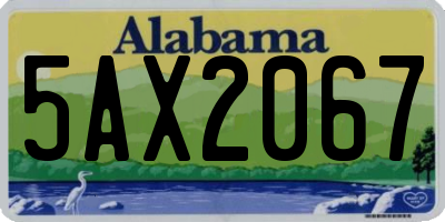 AL license plate 5AX2067