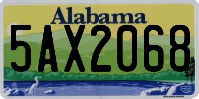 AL license plate 5AX2068