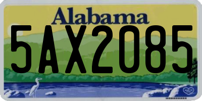 AL license plate 5AX2085