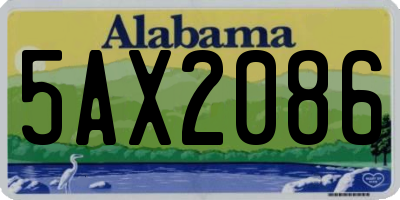 AL license plate 5AX2086