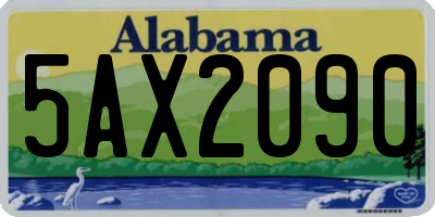 AL license plate 5AX2090