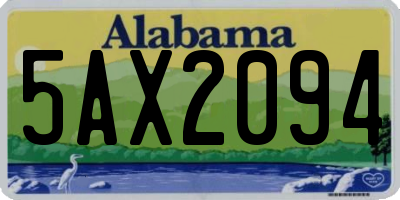 AL license plate 5AX2094