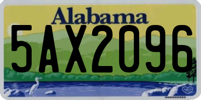 AL license plate 5AX2096