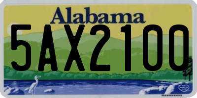 AL license plate 5AX2100