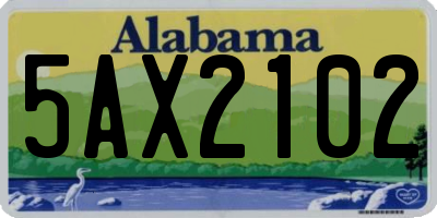 AL license plate 5AX2102