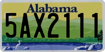 AL license plate 5AX2111