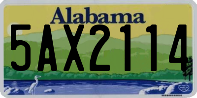 AL license plate 5AX2114