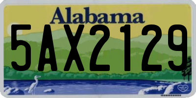 AL license plate 5AX2129