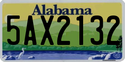 AL license plate 5AX2132