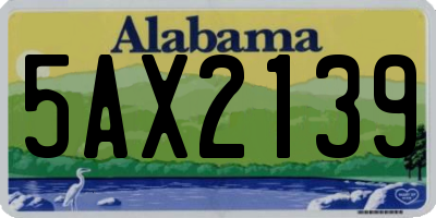 AL license plate 5AX2139
