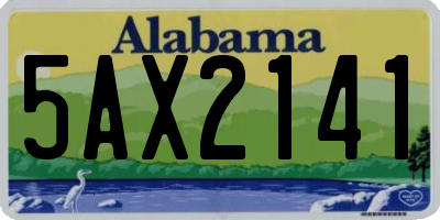 AL license plate 5AX2141