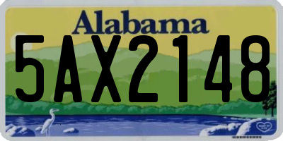 AL license plate 5AX2148