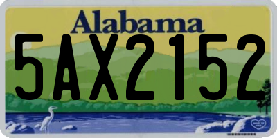 AL license plate 5AX2152