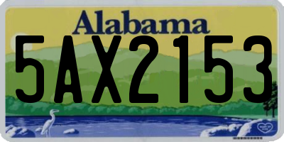 AL license plate 5AX2153