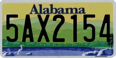 AL license plate 5AX2154