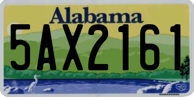 AL license plate 5AX2161
