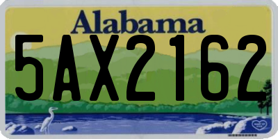 AL license plate 5AX2162