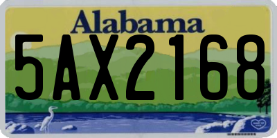 AL license plate 5AX2168
