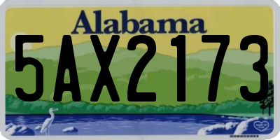 AL license plate 5AX2173