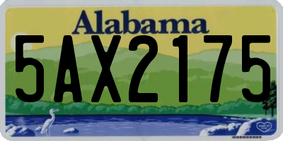 AL license plate 5AX2175