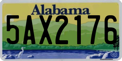 AL license plate 5AX2176