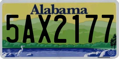 AL license plate 5AX2177