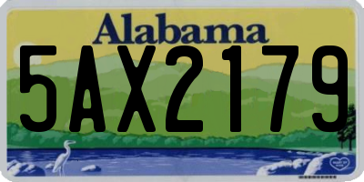 AL license plate 5AX2179