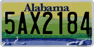 AL license plate 5AX2184