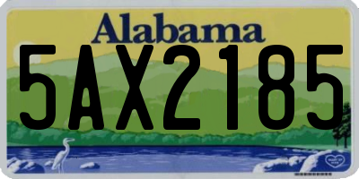 AL license plate 5AX2185