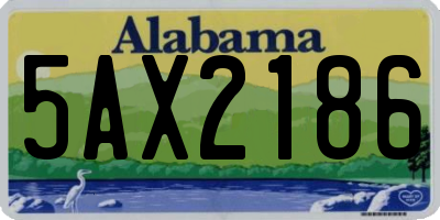AL license plate 5AX2186