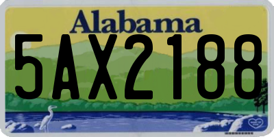 AL license plate 5AX2188