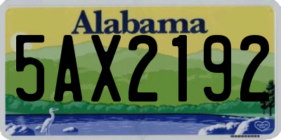 AL license plate 5AX2192