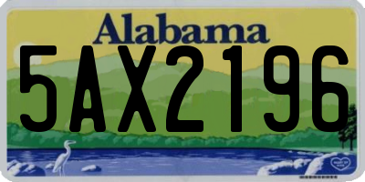 AL license plate 5AX2196