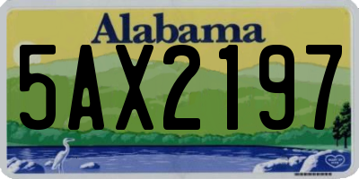 AL license plate 5AX2197