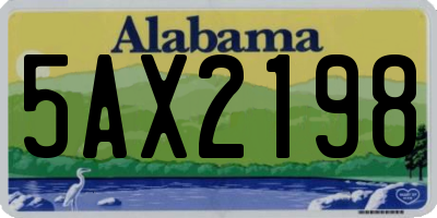 AL license plate 5AX2198
