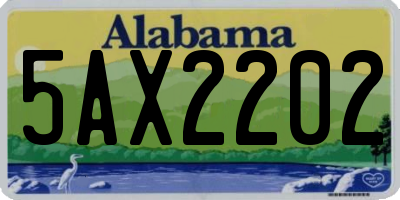 AL license plate 5AX2202