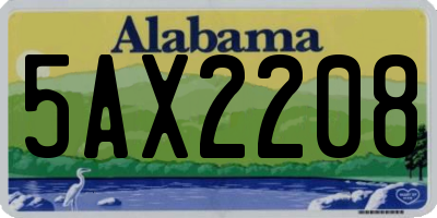 AL license plate 5AX2208