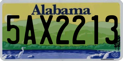 AL license plate 5AX2213