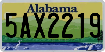 AL license plate 5AX2219