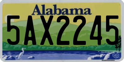 AL license plate 5AX2245