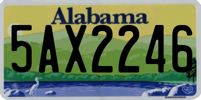 AL license plate 5AX2246