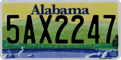 AL license plate 5AX2247