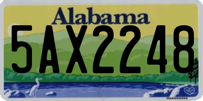 AL license plate 5AX2248