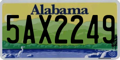AL license plate 5AX2249