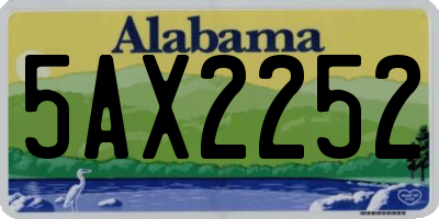AL license plate 5AX2252