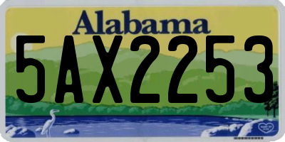 AL license plate 5AX2253