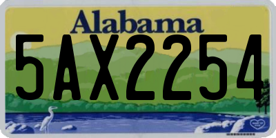 AL license plate 5AX2254