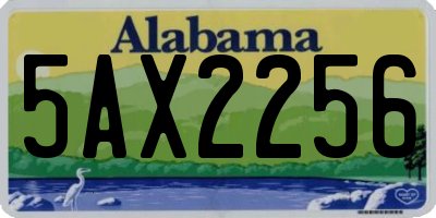 AL license plate 5AX2256