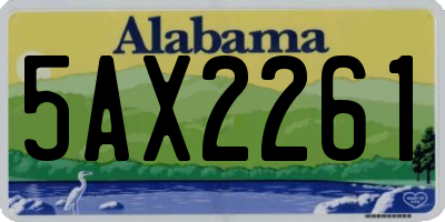 AL license plate 5AX2261
