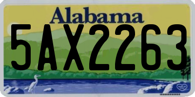 AL license plate 5AX2263